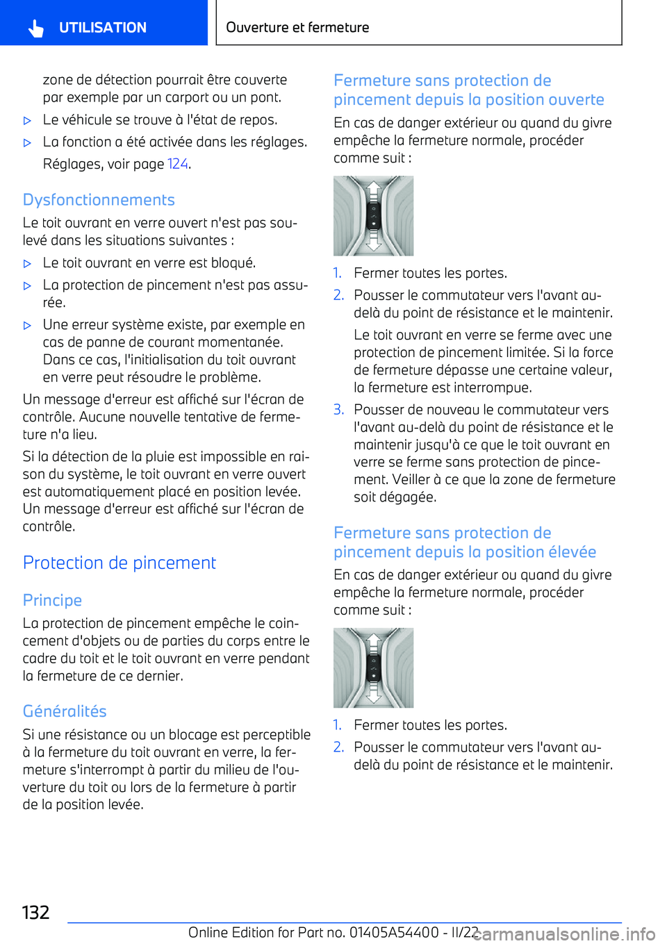 BMW X5 M 2022  Notices Demploi (in French) zone de détection pourrait être couvertepar exemple par un carport ou un pont.