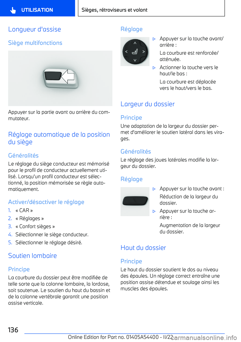 BMW X5 M 2022  Notices Demploi (in French) Longueur d
