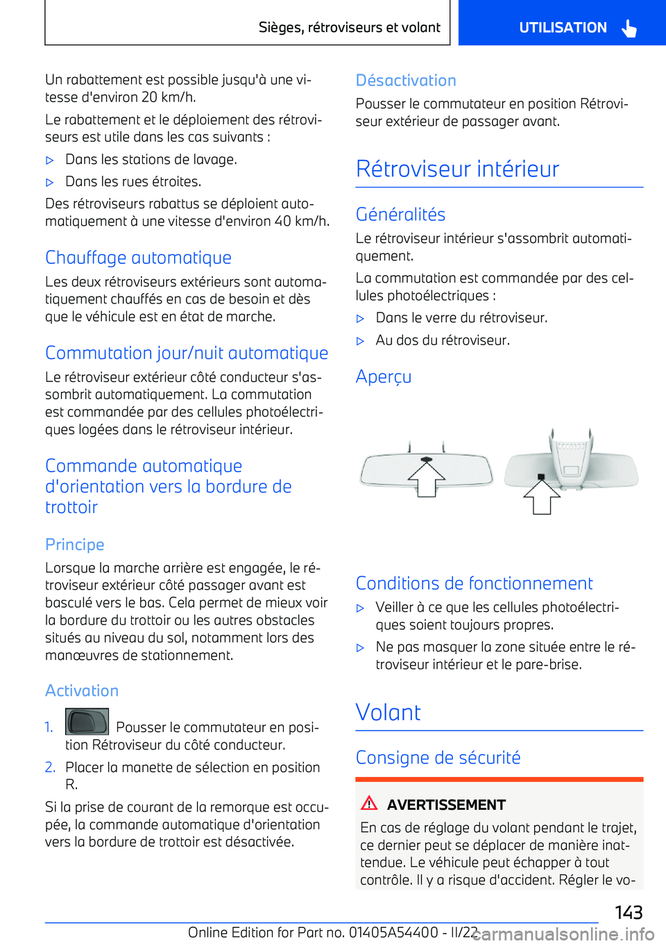BMW X5 M 2022  Notices Demploi (in French) Un rabattement est possible jusqu