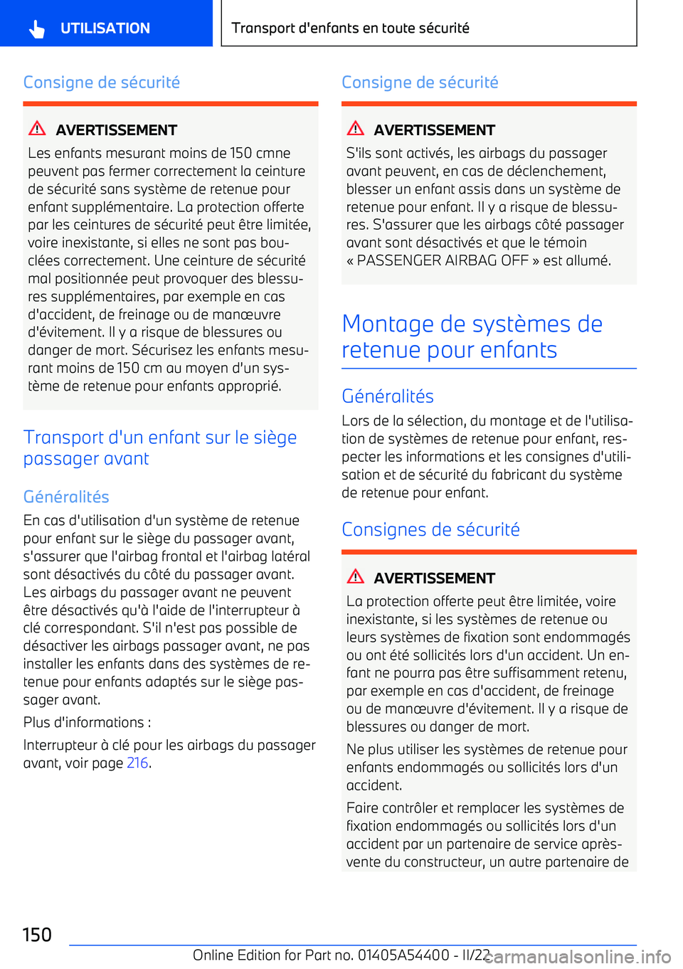 BMW X5 M 2022  Notices Demploi (in French) Consigne de s