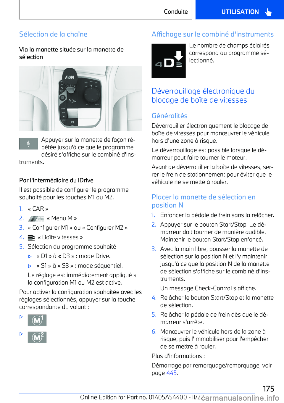 BMW X5 M 2022  Notices Demploi (in French) S