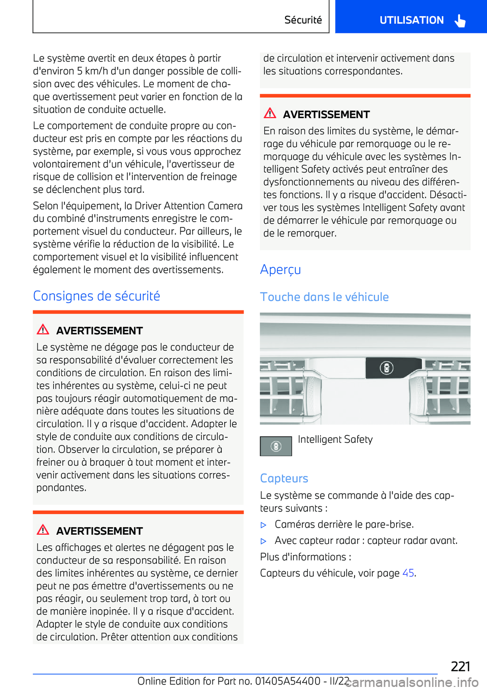 BMW X5 M 2022  Notices Demploi (in French) Le syst