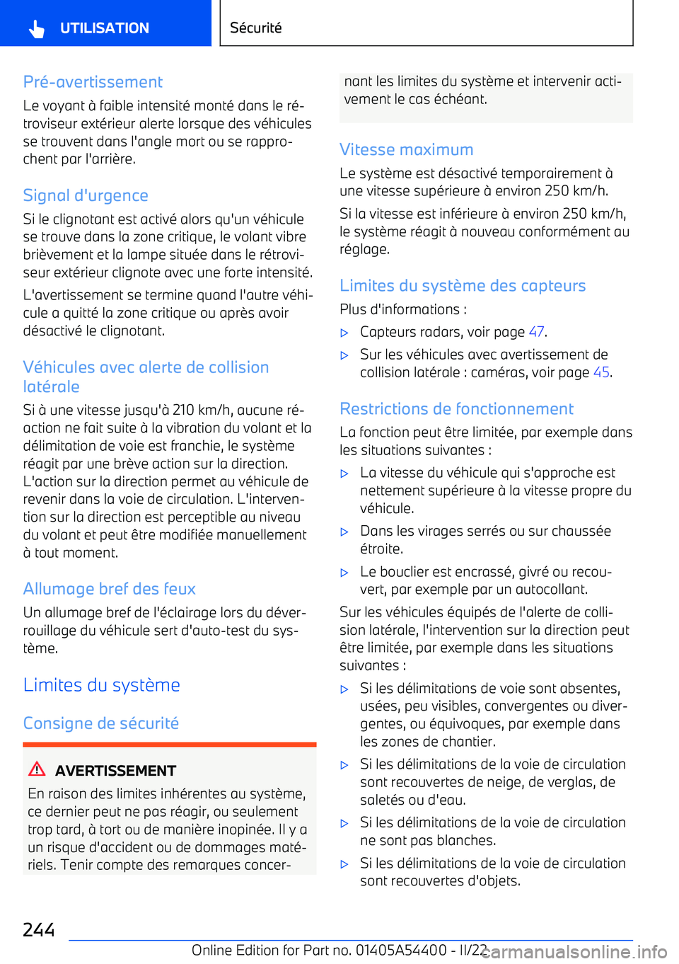 BMW X5 M 2022  Notices Demploi (in French) Pr