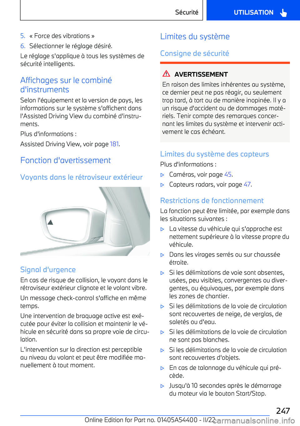 BMW X5 M 2022  Notices Demploi (in French) 5.
