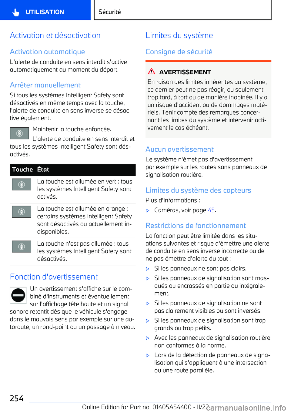 BMW X5 M 2022  Notices Demploi (in French) Activation et désactivationActivation automatique L