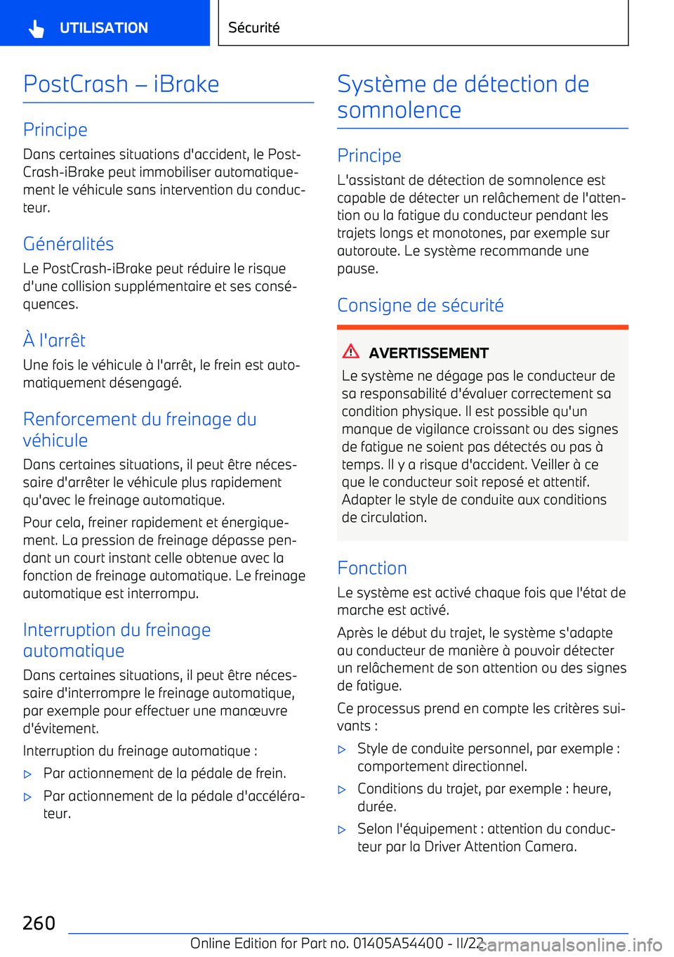 BMW X5 M 2022  Notices Demploi (in French) PostCrash 