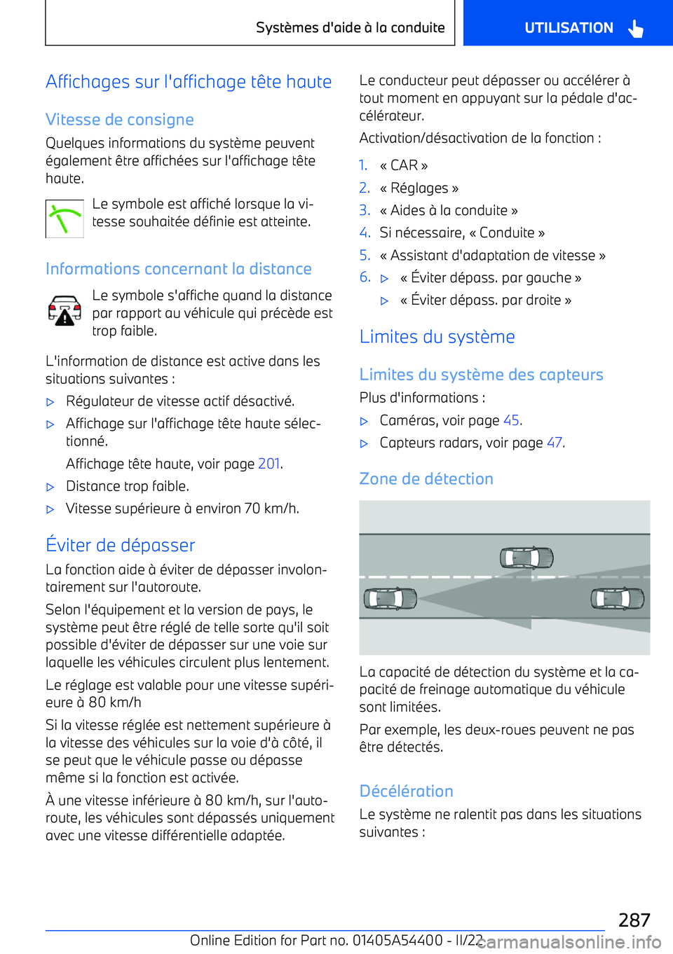 BMW X5 M 2022  Notices Demploi (in French) Affichages sur l