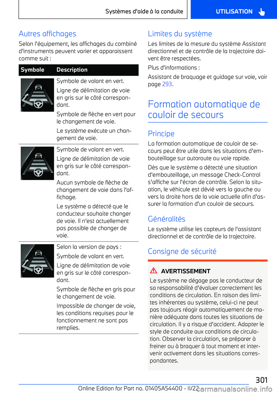 BMW X5 M 2022  Notices Demploi (in French) Autres affichagesSelon l