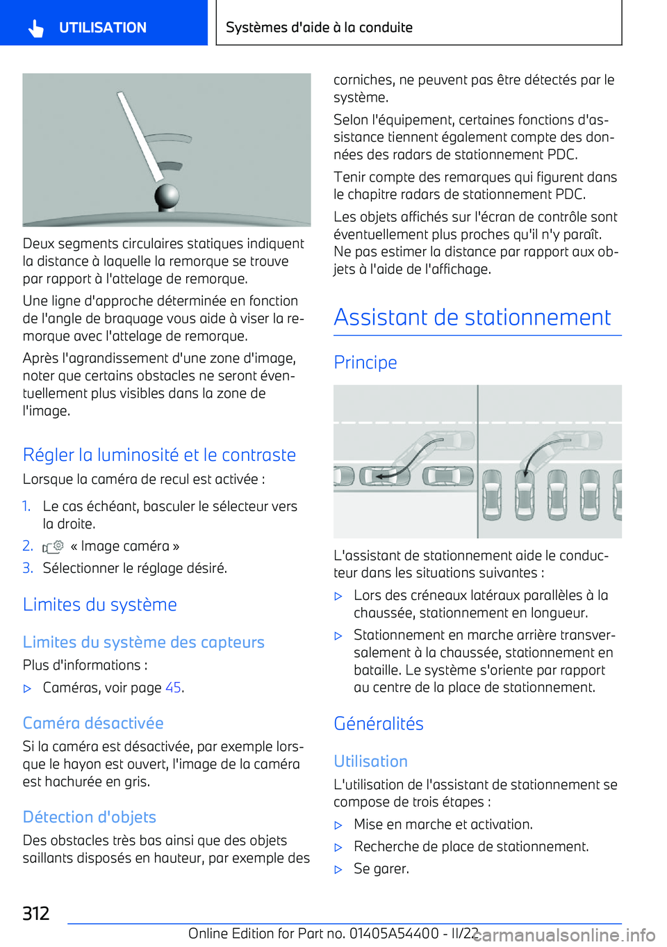 BMW X5 M 2022  Notices Demploi (in French) Deux segments circulaires statiques indiquentla distance 