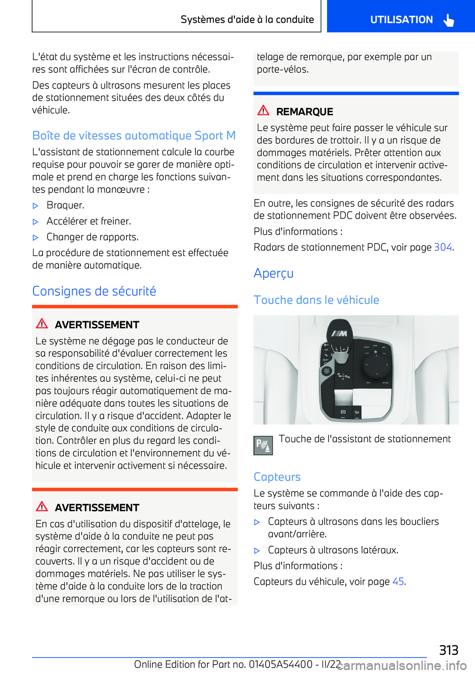 BMW X5 M 2022  Notices Demploi (in French) L