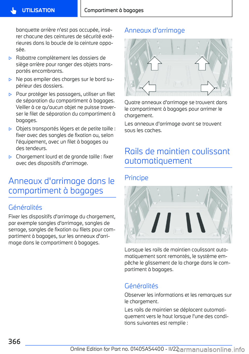 BMW X5 M 2022  Notices Demploi (in French) banquette arri