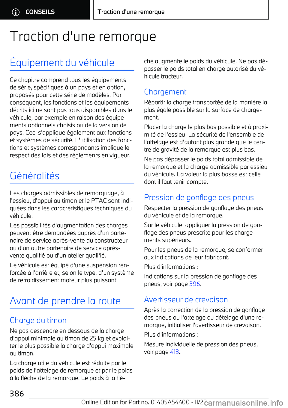 BMW X5 M 2022  Notices Demploi (in French) Traction d