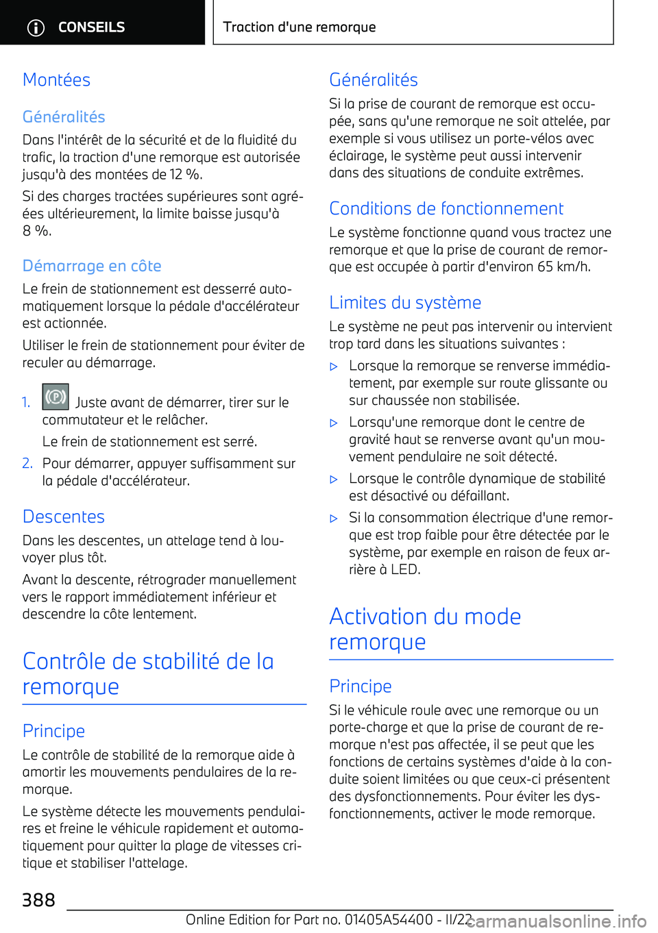 BMW X5 M 2022  Notices Demploi (in French) Montées
G