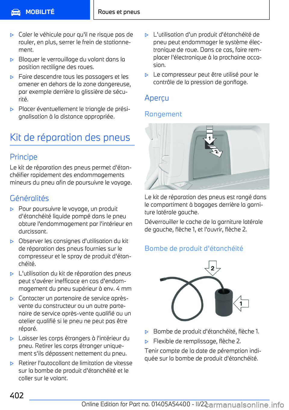 BMW X5 M 2022  Notices Demploi (in French) 