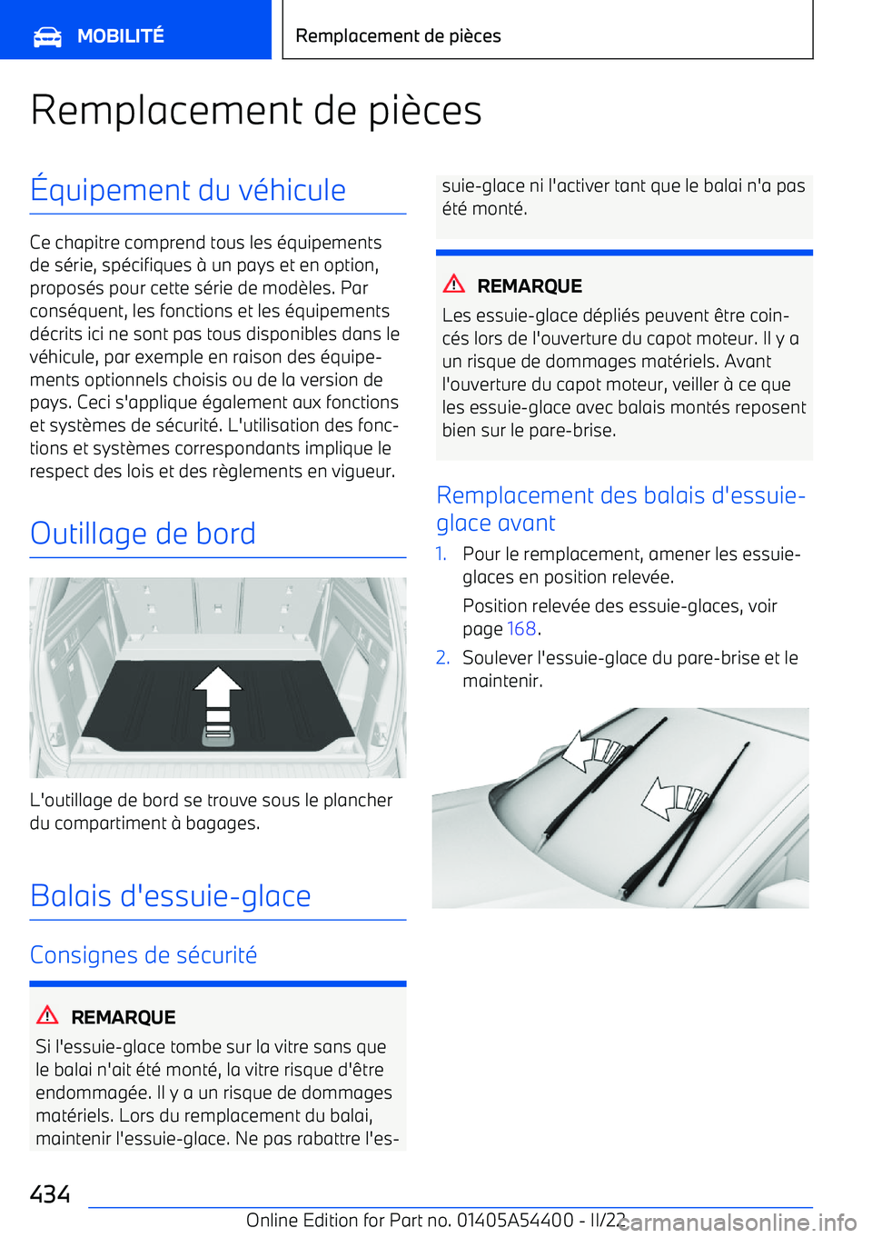 BMW X5 M 2022  Notices Demploi (in French) Remplacement de pi