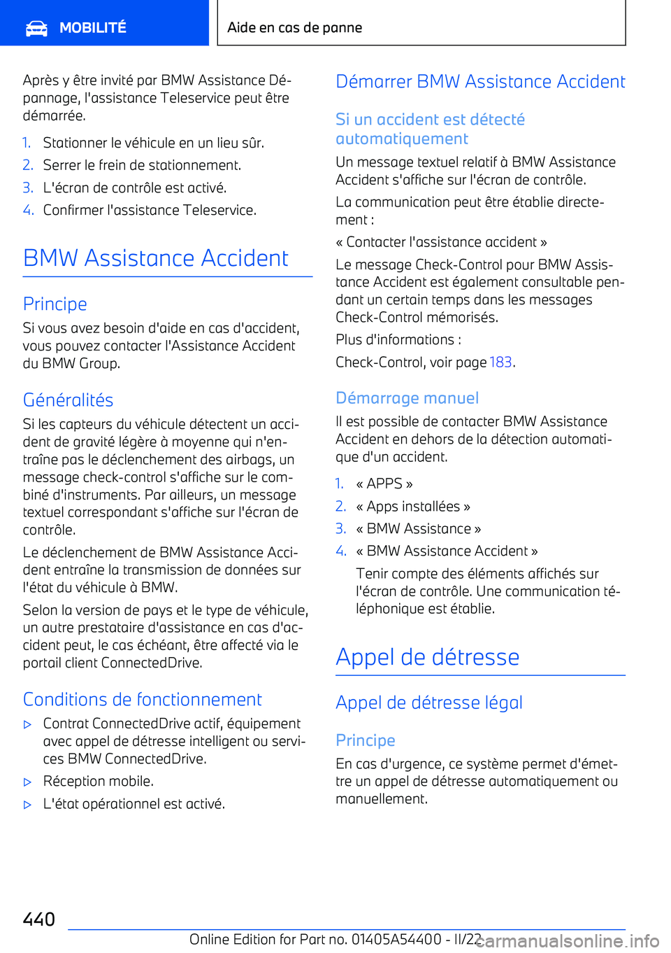 BMW X5 M 2022  Notices Demploi (in French) Apr