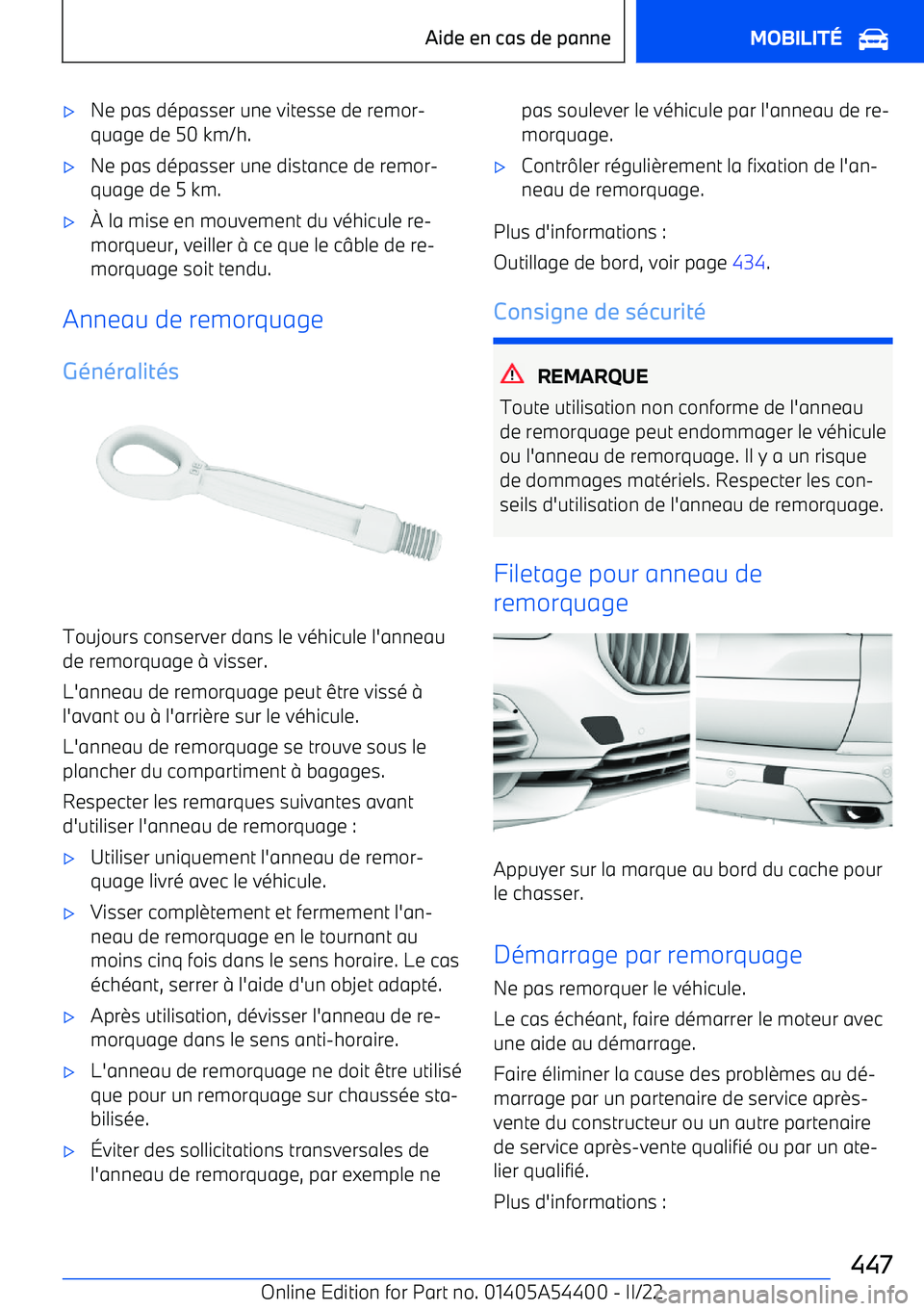 BMW X5 M 2022  Notices Demploi (in French) 