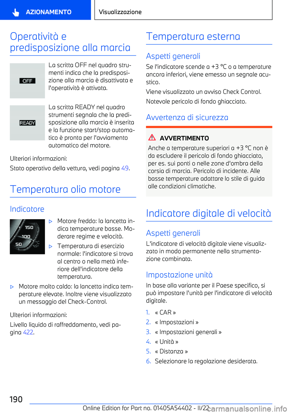 BMW X5 M 2022  Libretti Di Uso E manutenzione (in Italian) Operativit