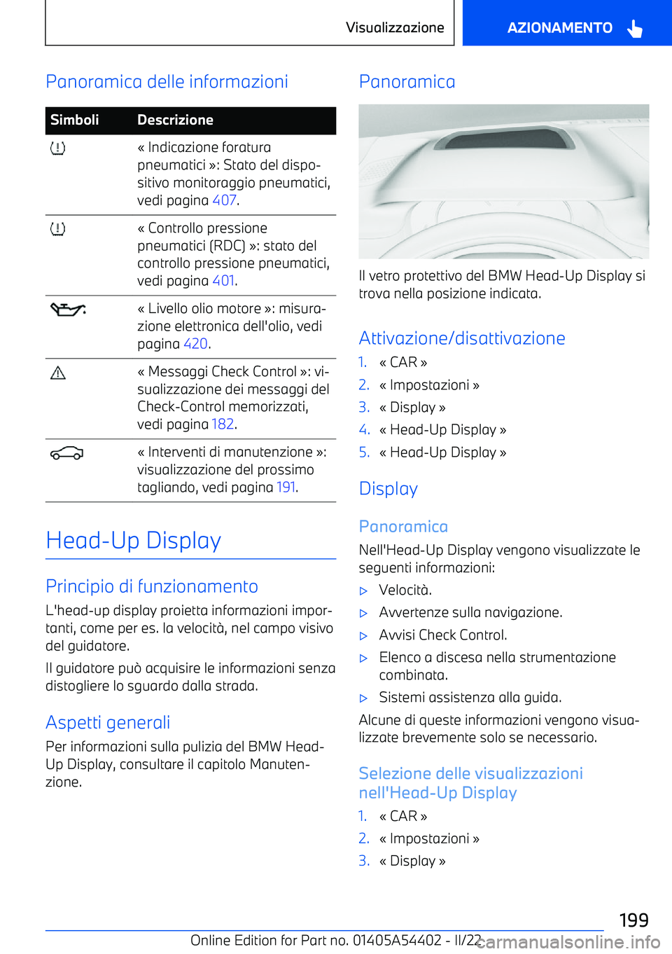 BMW X5 M 2022  Libretti Di Uso E manutenzione (in Italian) Panoramica delle informazioniSimboliDescrizione 