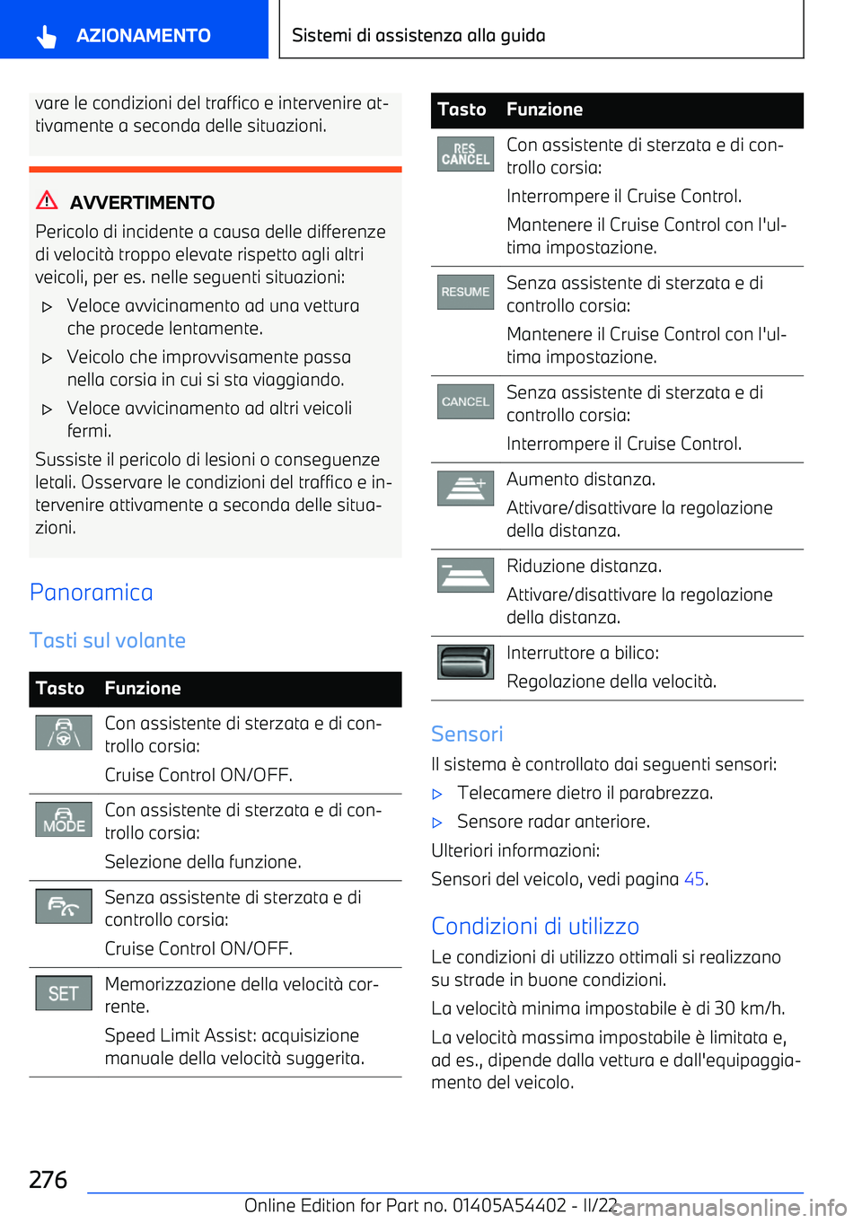 BMW X5 M 2022  Libretti Di Uso E manutenzione (in Italian) vare le condizioni del traffico e intervenire at