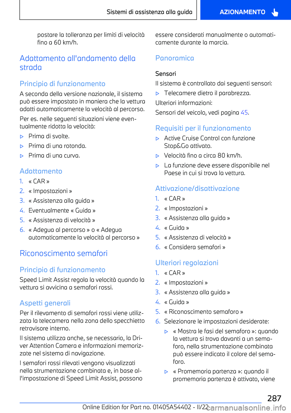 BMW X5 M 2022  Libretti Di Uso E manutenzione (in Italian) postare la tolleranza per limiti di velocit