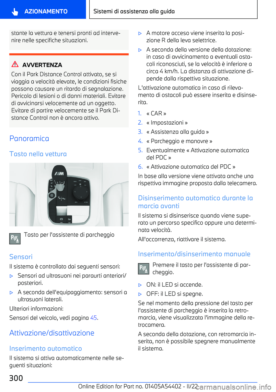 BMW X5 M 2022  Libretti Di Uso E manutenzione (in Italian) stante la vettura e tenersi pronti ad interve