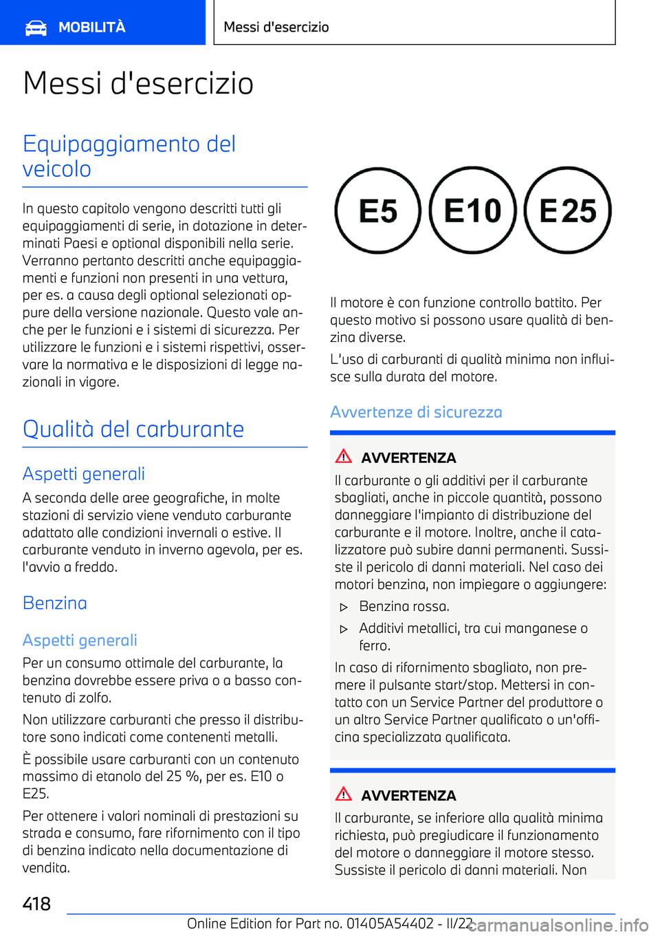 BMW X5 M 2022  Libretti Di Uso E manutenzione (in Italian) Messi d