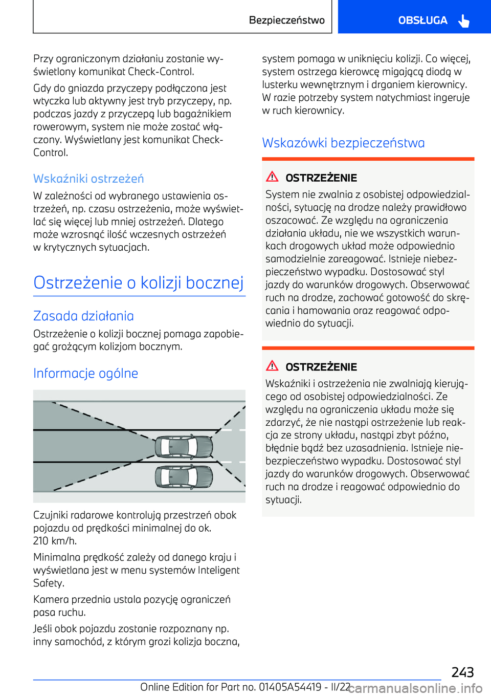 BMW X5 M 2022  Instrukcja obsługi (in Polish) Przy ograniczonym dzia2aniu zostanie wy