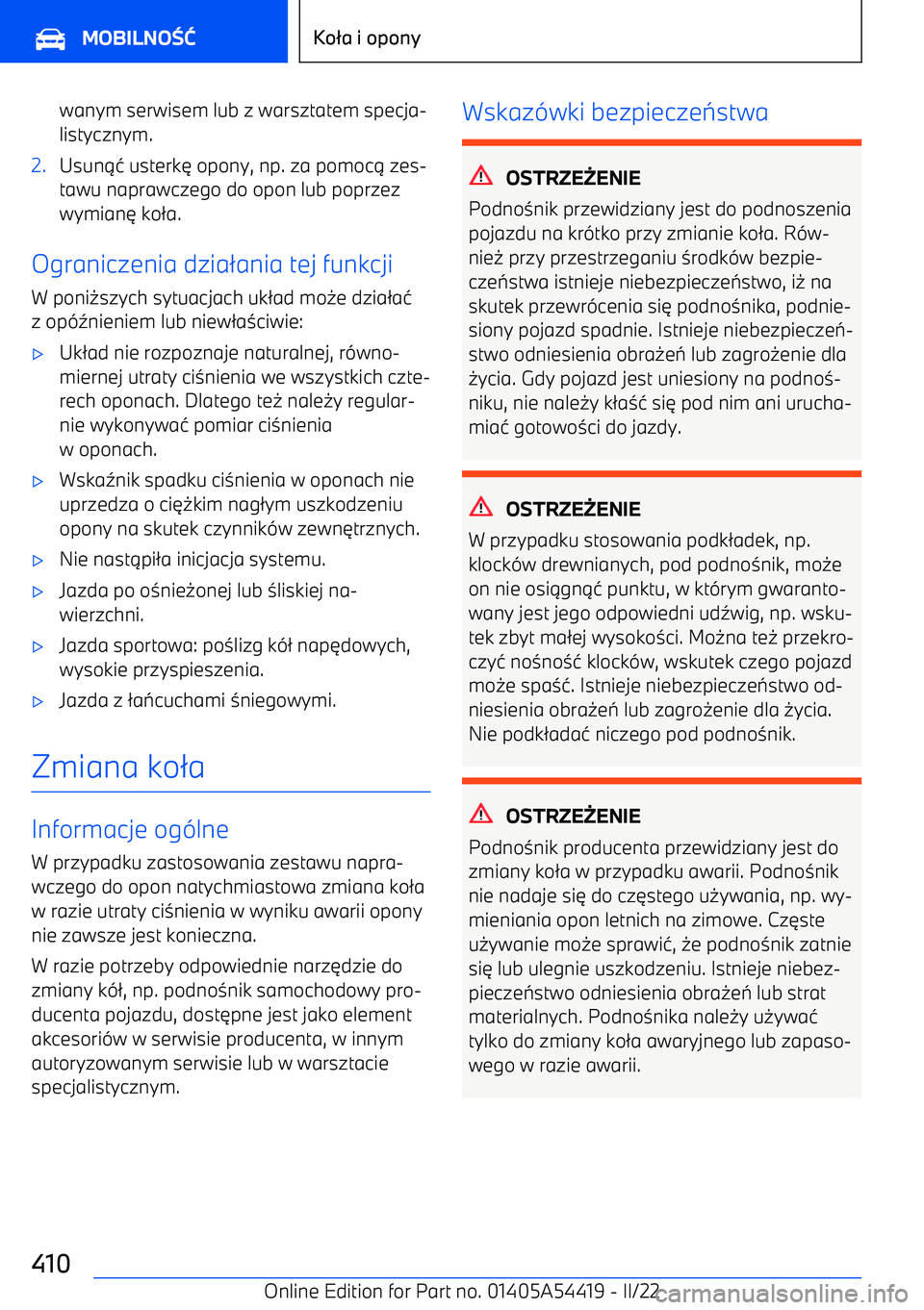 BMW X5 M 2022  Instrukcja obsługi (in Polish) wanym serwisem lub z warsztatem specja