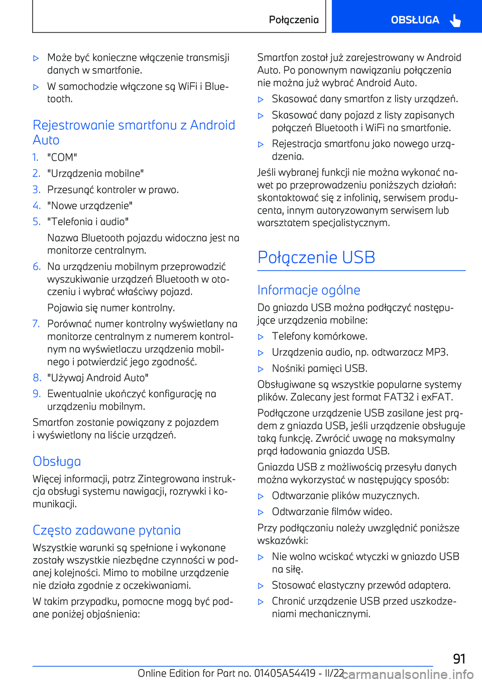 BMW X5 M 2022  Instrukcja obsługi (in Polish) 