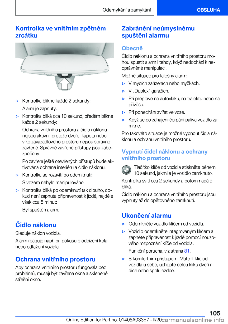 BMW X5 M 2020  Návod na použití (in Czech) �K�o�n�t�r�o�l�k�a��v�e��v�n�i�t�n�