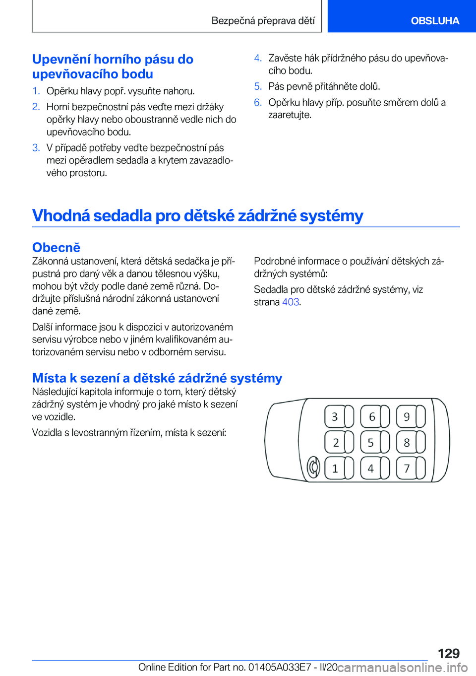 BMW X5 M 2020  Návod na použití (in Czech) �U�p�e�v�n�ě�n�