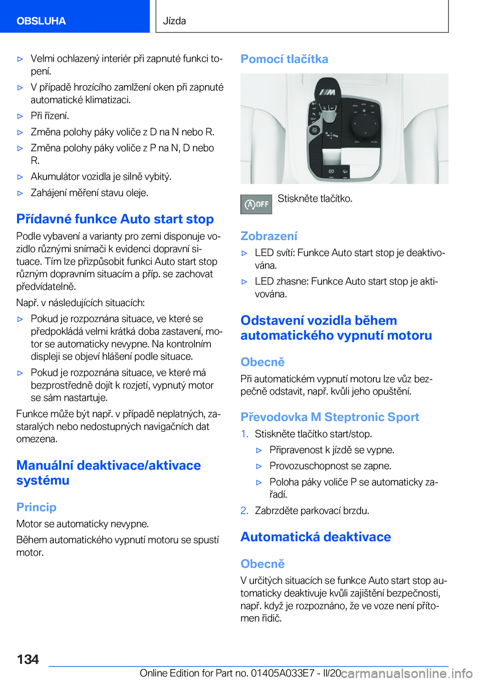 BMW X5 M 2020  Návod na použití (in Czech) 'x�V�e�l�m�i��o�c�h�l�a�z�e�n�ý��i�n�t�e�r�i�