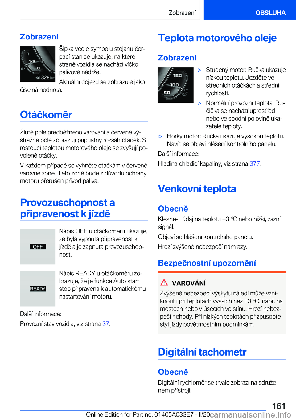 BMW X5 M 2020  Návod na použití (in Czech) �Z�o�b�r�a�z�e�n�