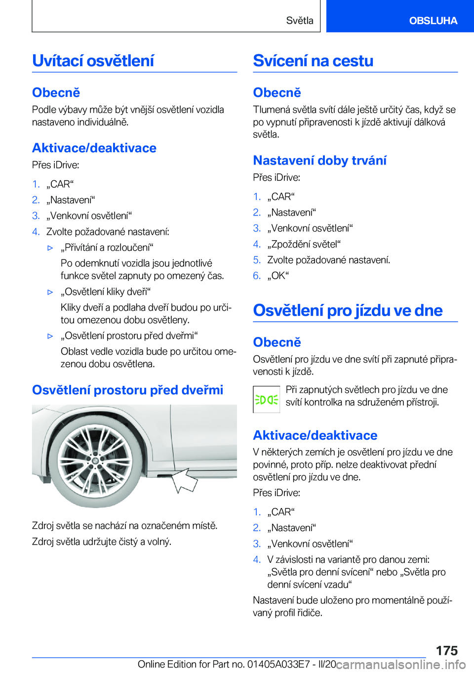BMW X5 M 2020  Návod na použití (in Czech) �U�v�
