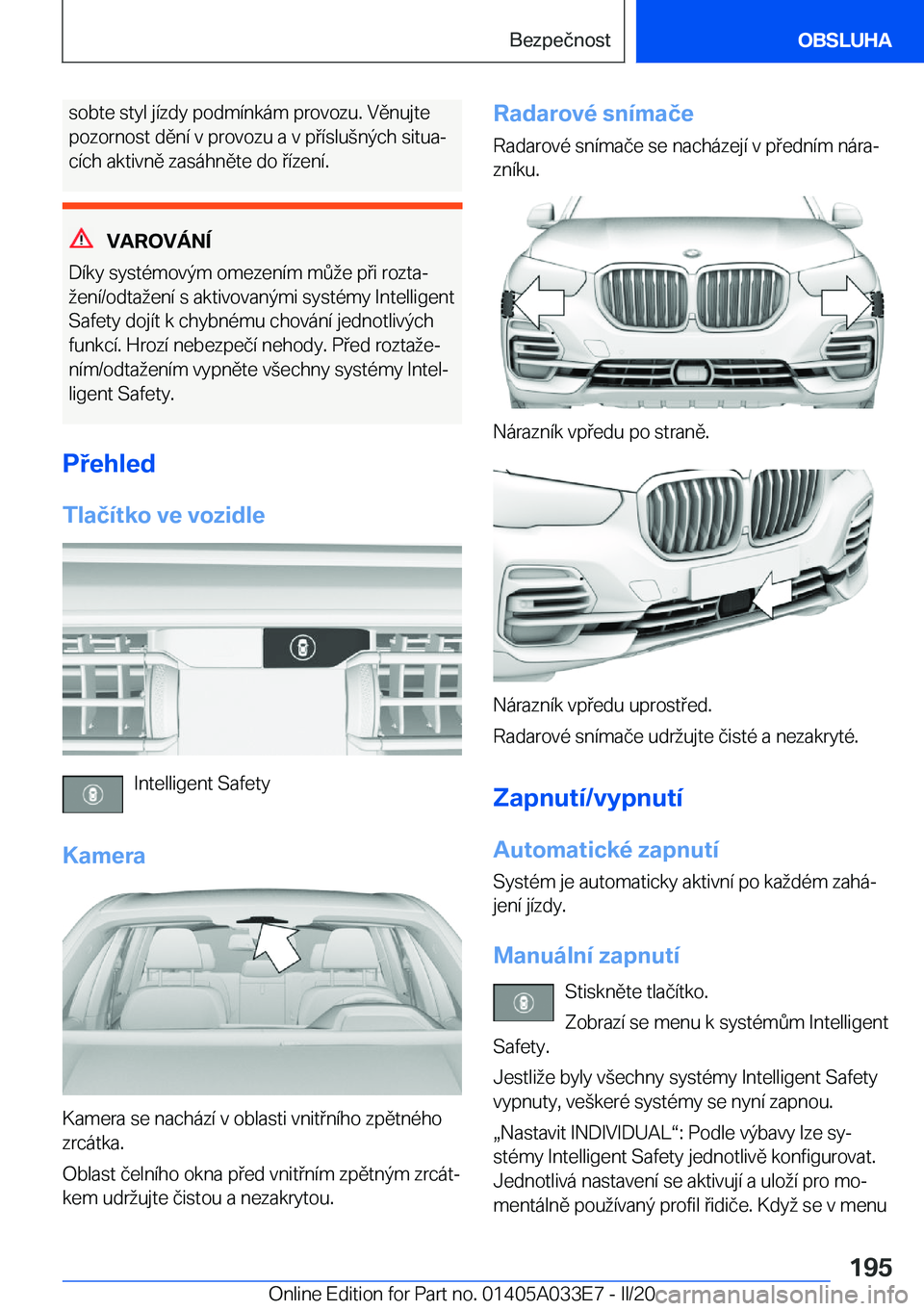 BMW X5 M 2020  Návod na použití (in Czech) �s�o�b�t�e��s�t�y�l��j�