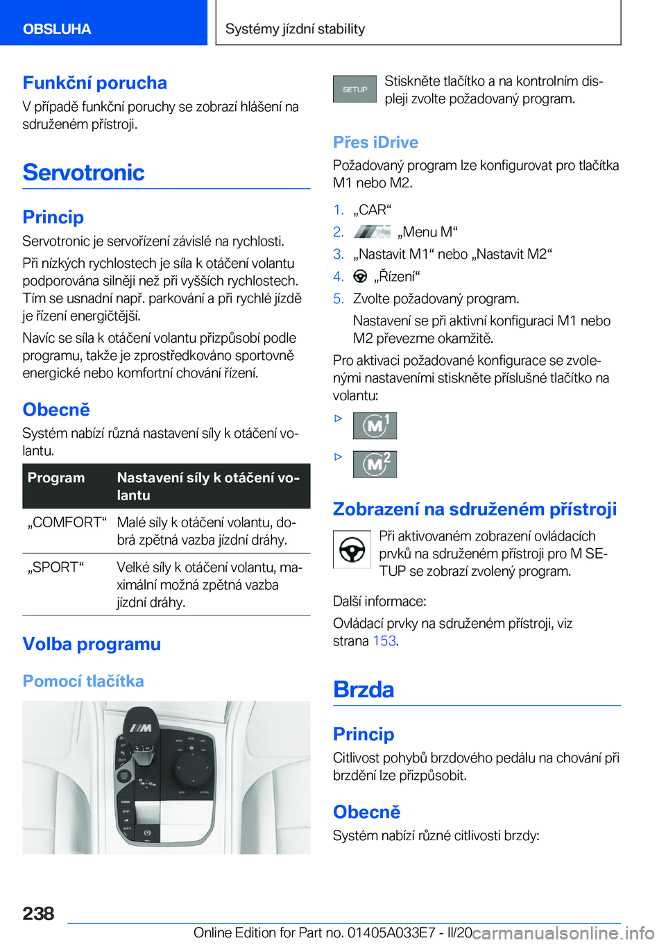 BMW X5 M 2020  Návod na použití (in Czech) �F�u�n�k�č�n�