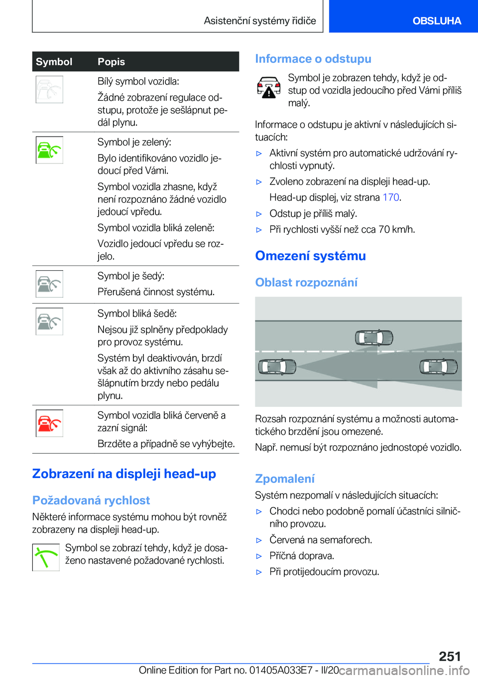 BMW X5 M 2020  Návod na použití (in Czech) �S�y�m�b�o�l�P�o�p�i�s�B�