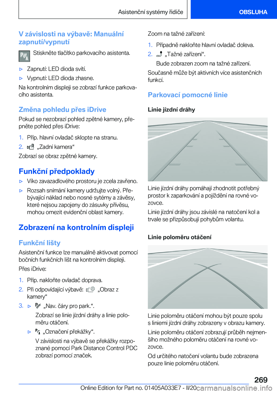 BMW X5 M 2020  Návod na použití (in Czech) �V��z�
