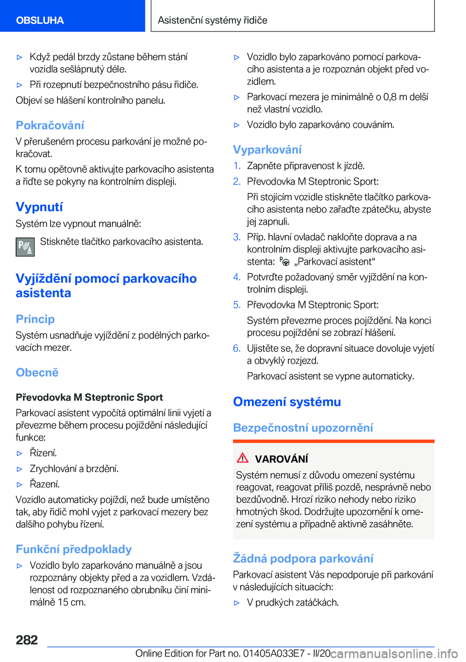 BMW X5 M 2020  Návod na použití (in Czech) 'x�K�d�y��p�e�d�