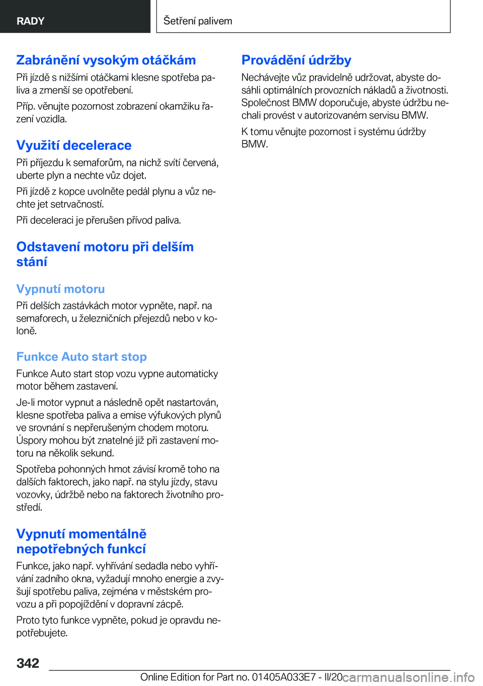 BMW X5 M 2020  Návod na použití (in Czech) �Z�a�b�r�