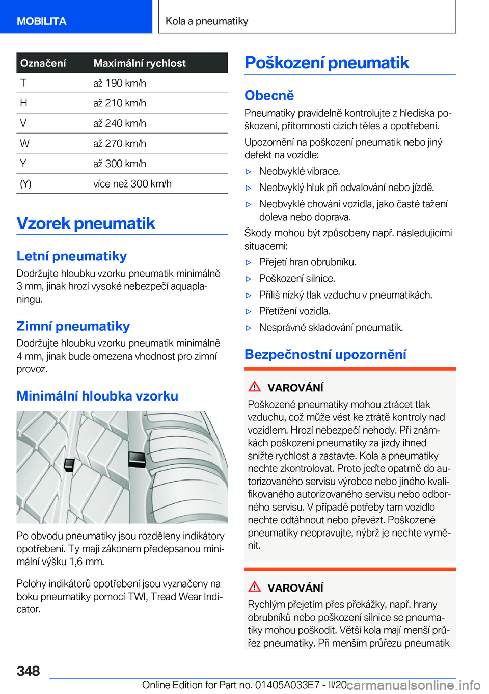 BMW X5 M 2020  Návod na použití (in Czech) �O�z�n�a�č�e�n�