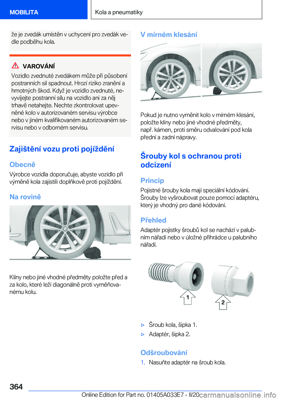 BMW X5 M 2020  Návod na použití (in Czech) �e��j�e��z�v�e�d�
