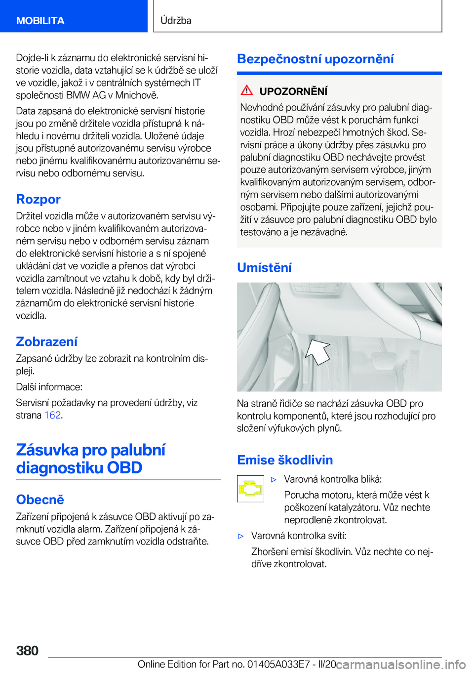 BMW X5 M 2020  Návod na použití (in Czech) �D�o�j�d�e�-�l�i��k��z�