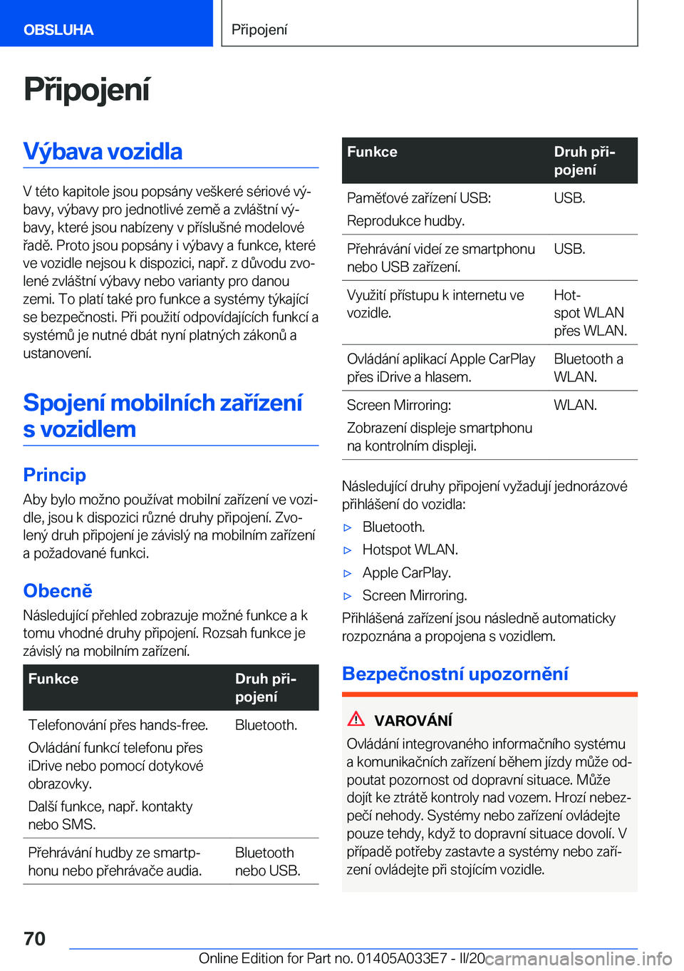 BMW X5 M 2020  Návod na použití (in Czech) �P�i�p�o�j�e�n�