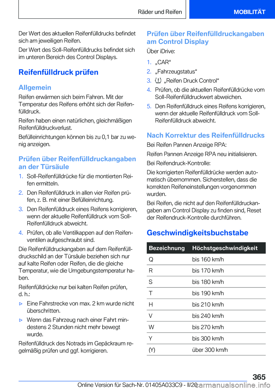 BMW X5 M 2020  Betriebsanleitungen (in German) �D�e�r��W�e�r�t��d�e�s��a�k�t�u�e�l�l�e�n��R�e�i�f�e�n�f�