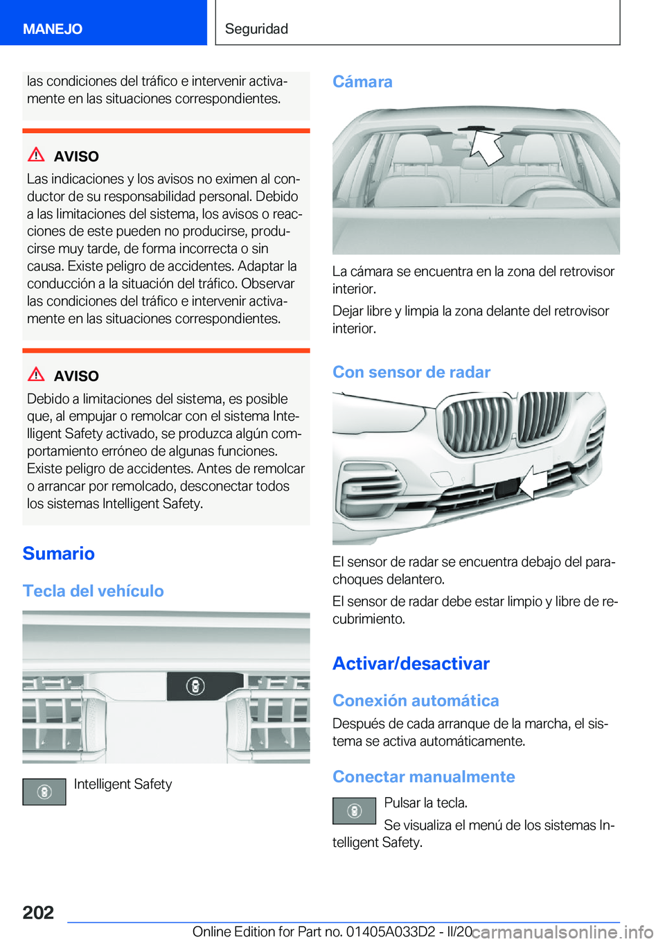 BMW X5 M 2020  Manuales de Empleo (in Spanish) �l�a�s��c�o�n�d�i�c�i�o�n�e�s��d�e�l��t�r�
