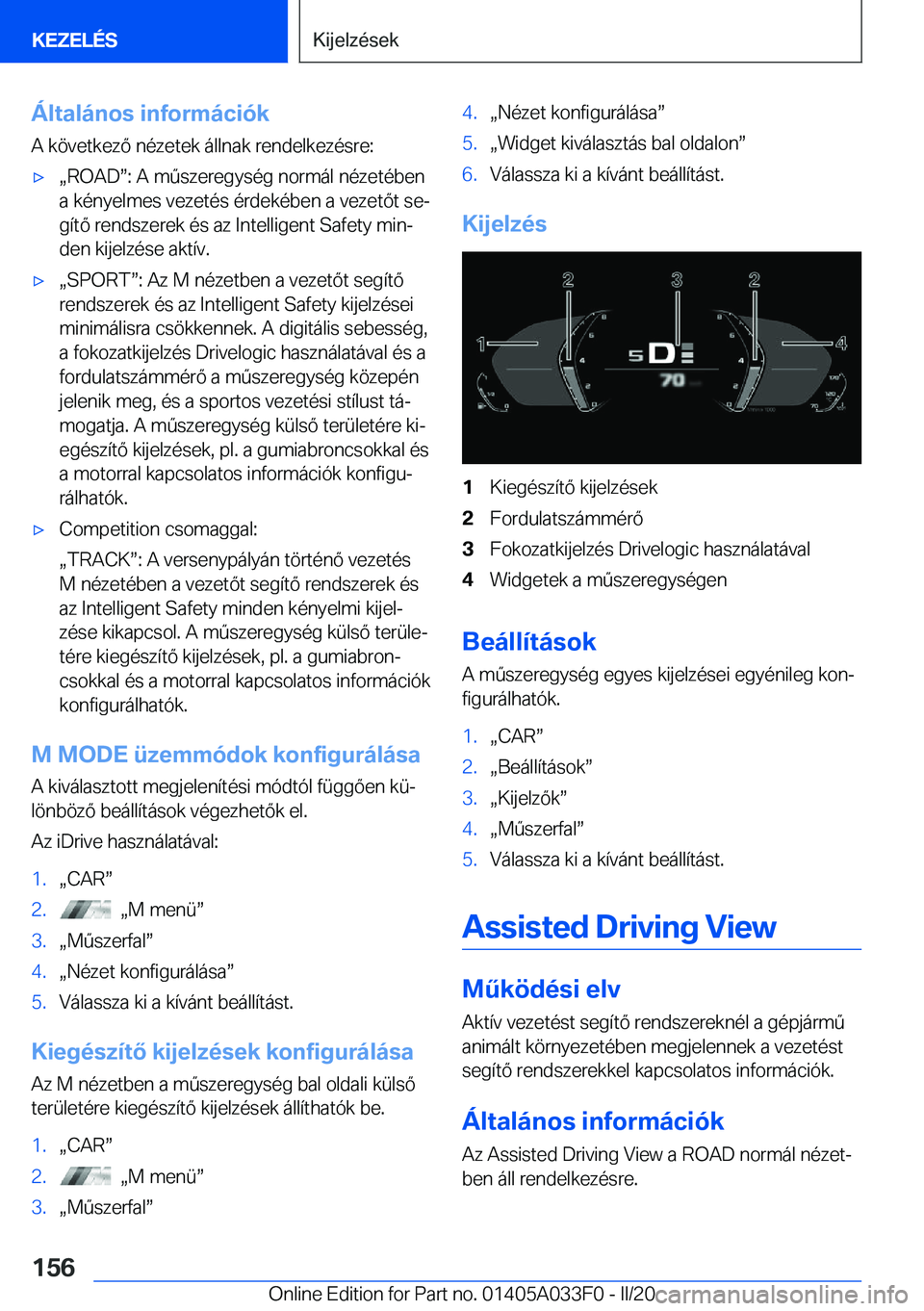 BMW X5 M 2020  Kezelési útmutató (in Hungarian) �