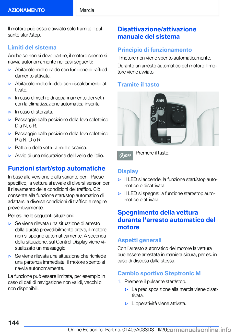 BMW X5 M 2020  Libretti Di Uso E manutenzione (in Italian) �I�l��m�o�t�o�r�e��p�u�