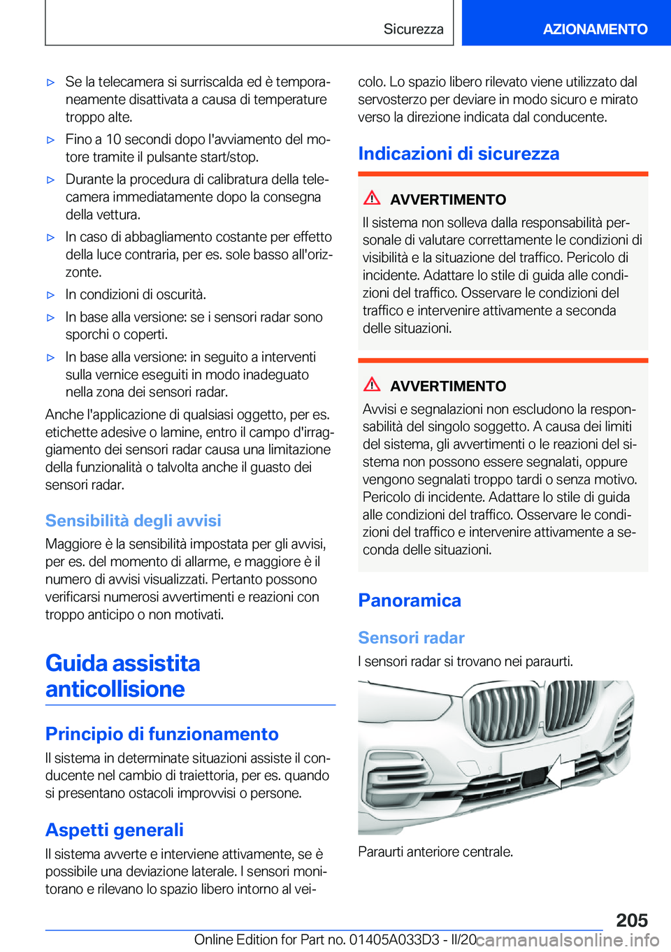 BMW X5 M 2020  Libretti Di Uso E manutenzione (in Italian) 'x�S�e��l�a��t�e�l�e�c�a�m�e�r�a��s�i��s�u�r�r�i�s�c�a�l�d�a��e�d��è��t�e�m�p�o�r�aª�n�e�a�m�e�n�t�e��d�i�s�a�t�t�i�v�a�t�a��a��c�a�u�s�a��d�i��t�e�m�p�e�r�a�t�u�r�e
�t�r�o�p�p�o��